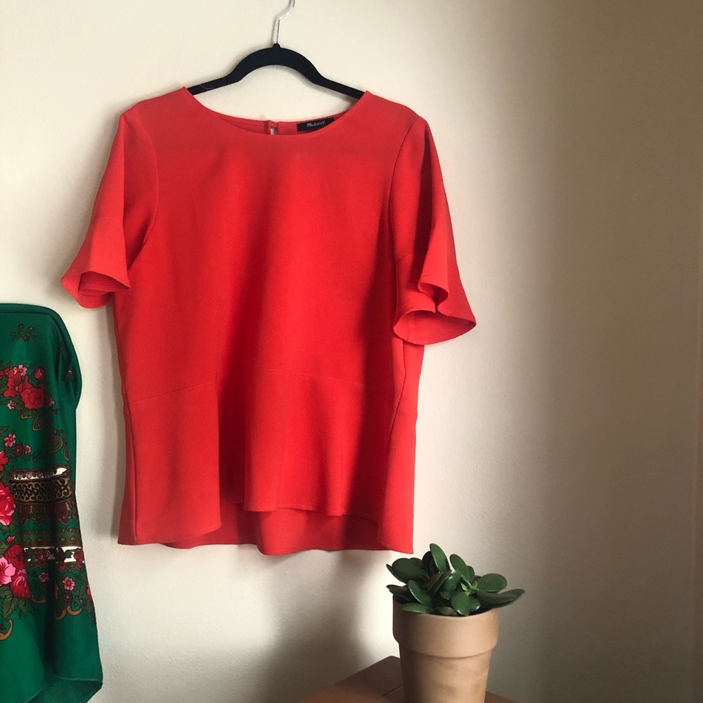 Bright red Madewell top